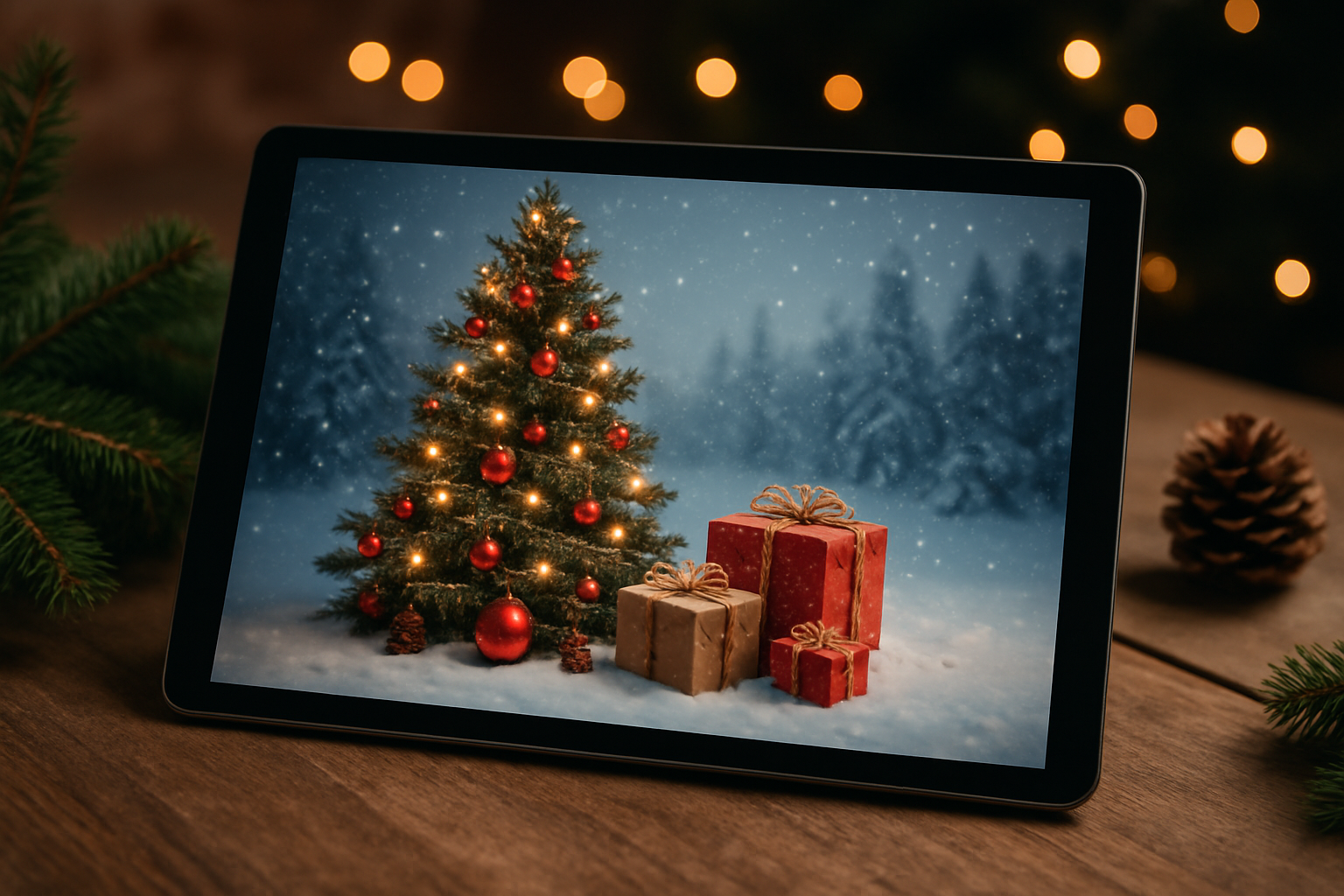 digitala julkort - Illustration